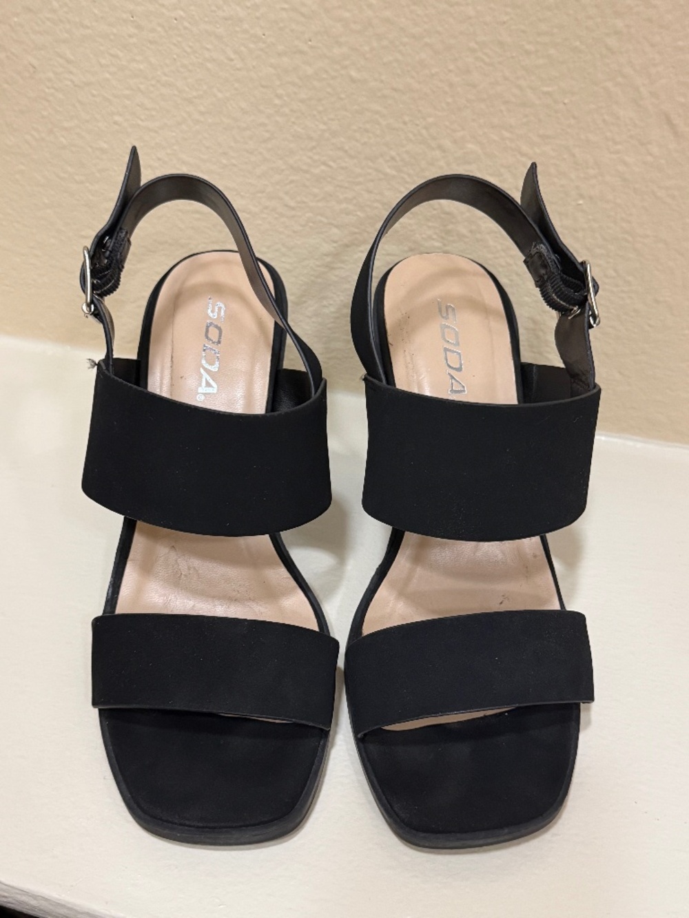Black Sandal Chunky Heel